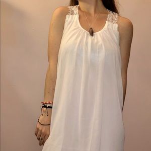 White chiffon dress